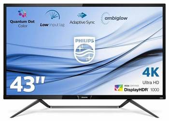 Monitor Philips 436M6VBPAB 43” 4K HDR1000 Ambiglow – bardzo dobry stan