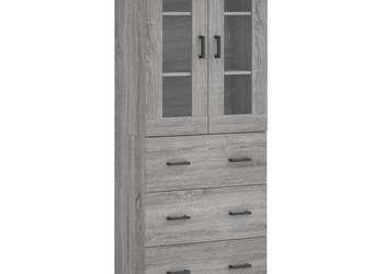 vidaXL Witrynka szary dąb sonoma 69, 5x34x180cm(SKU:3198407)