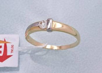 WYPRZEDAŻ !-25 %Pierścionek r.20 Złoty pr.585 classic z jednym kamZ-1020 WYPRZEDAŻ !-25 %Pierścionek r.20 Złoty pr.585 classic z jednym kamZ-1020