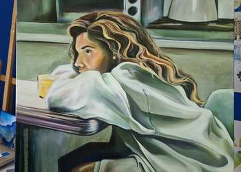 Obraz ręcznie malowany. "Dziewczyna" 60x80cm Obraz ręcznie malowany. "Dziewczyna" 60x80cm