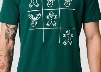 t-shirt męski ze świątecznym nadrukiem Sinsay