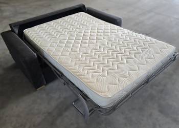 SOFA DWUOSOBOWA ROZKŁADANA TUCSON TETRA 53 GREY Z PODŁOKIETNIKAMI DĄB