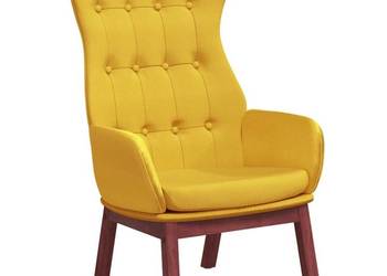 vidaXL Fotel, musztardowy, obity tkaniną(SKU:341275)