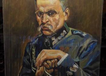 Kopia Kossaka olej na płótnie Józef Piłsudski 100x70