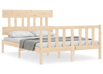 Rama łóżka bez materaca lite drewno sosnowe 140x190 cm WM-3193316