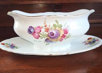 Sosjerka. Victoria, Czechoslovakia.  Piękny dekor kwiatowym Sosjerka. Victoria, Czechoslovakia.  Piękny dekor kwiatowym