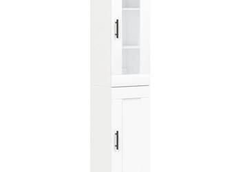 Wysoka szafka biała 345x34x180 cm materiał drewnopochodny WM-3199513