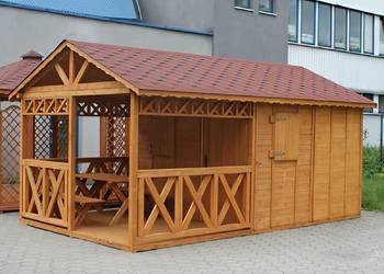 DOMEK MICHAŚ 3x5,25m Impregnowany+Podłoga Taras Dach Dwuspadowy Producent