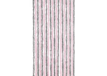 Zasłona przeciwko owadom srebrno-różowa 90x220 cm szenil WM-377363