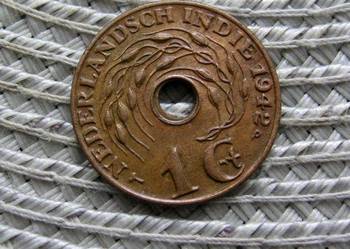 Holenderskie Indie Wschodnie 1 Cent 1942r - P