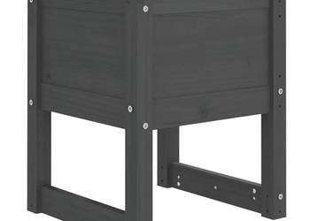 Donica szara 40x40x525 cm lite drewno sosnowe WM-822111