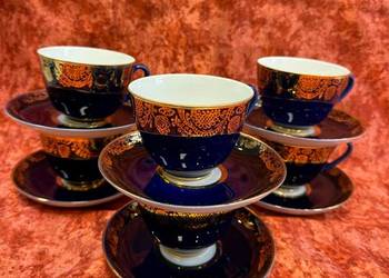 Zestaw 6 szt filizanek Lomonosow kobalt