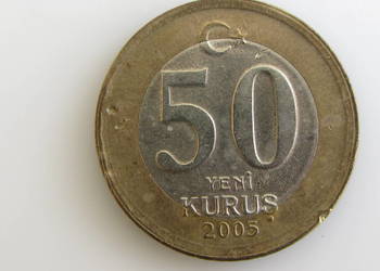 Moneta 50 nowych kuruszy 2005 ( Turcja )