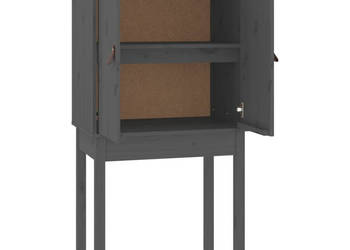 Szafka szara 60x40x120 cm lite drewno sosnowe WM-821746