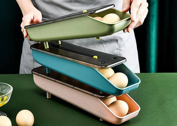 Pojemnik na jajka do lodówki – organizer kuchenny, oszczędność miejsca