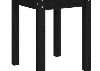 Stolik kawowy czarny Ø45x40 cm lite drewno sosnowe WM-822336