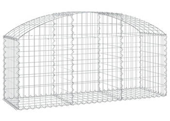 Łukowaty kosz gabionowy 150x50x60/80 cm galwanizowane żelazo WM-153453