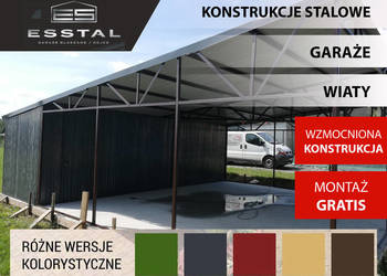 EW11 Garaż Blaszany z zadaszeniem-Garaże Blaszane ,Wiatki ogrodowe - ESSTAL