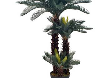 vidaXL Sztuczny sagowiec odwinięty z doniczką, zielony(SKU:280186)