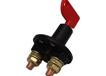 HEBEL RYGIEL WYŁĄCZNIK PRĄDU AKUMULATORA 12V 24V + KLUCZ [2240]