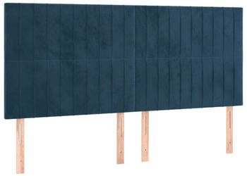 Zagłówki do łóżka 4 szt ciemnoniebieski 90x5x78/88cm aksamit WM-3116634