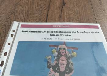 Skok tandemowy ze spadochronu dla 1 osoby  Strefa Silesia Gliwice