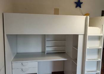 Piękne łózko na antresoli z biurkiem, szafą, półkami i gratisami!!!