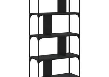 vidaXL 5-poziomowy regał na książki, czarny, 76x32x158 cm(SKU:833940)