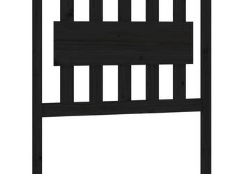 Wezgłowie łóżka czarne 805x4x100 cm lite drewno sosnowe WM-818549