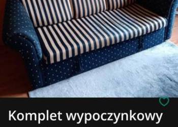 Komplet wypoczynkowy do salonu + ława sosnowa GRATIS