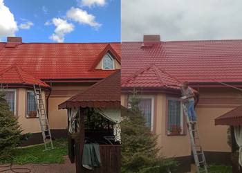 Malowanie dachów, mycie dachów elewacji kostki