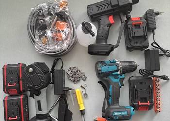 Trzy Zestawy elektro narzędzi na aku