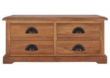 Stolik kawowy 68 x 68 x 30 cm lite drewno tekowe WM-286274