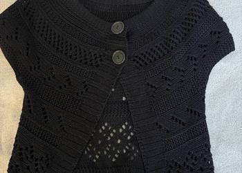 Sweterek / sweter pleciony / bolerko plecione czarne