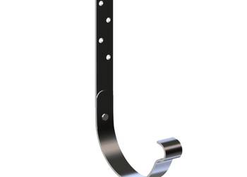 Krop uchwyt rynny dokrokwiowy 130 mm czarny metal