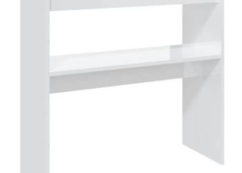 Stolik konsolowy biały wysoki połysk 80x30x80 cm WM-808320