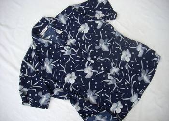Koszula Granatowa Kwiaty J Nowa 44 46 Koszula Granatowa Kwiaty J Nowa 44 46