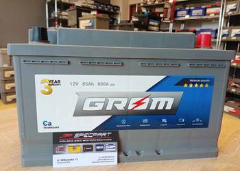 NOWY Akumulator GROM Premium 85Ah 800A EN DTR niski