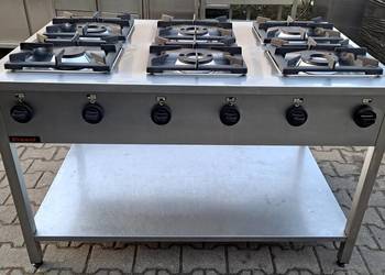 KUCHNIA GAZ 6 PAL - KROMET - DUŻA - MOCNA 42 KW - M.1286.N.