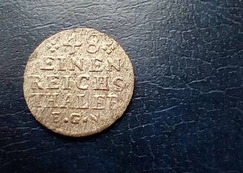 Stare monety 1/48 talara 1749 EGN Niemcy srebro