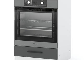 Szafka Kuchenna Stojąca Z Blatem Pod Piekarnik 60cm Blande Biała Szara