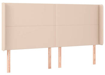 Zagłówek uszak cappuccino 163x16x118/128 cm sztuczna skóra WM-3119401