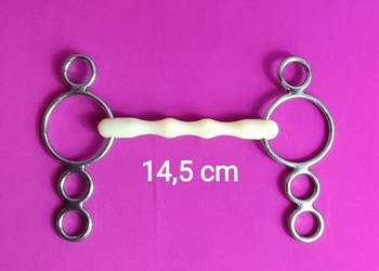 HAPPY MOUTH wędzidło - wielokrążek 4 kółka proste profilowane 14,5 cm (#2)