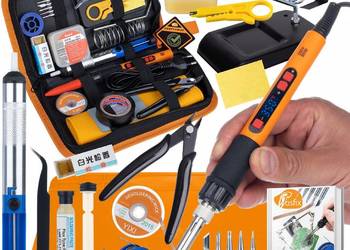 Zestaw Lutowniczy 80W LCD 16w1 – 180–500°C, ESD, Organizer