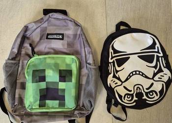 Zestaw 2 plecaków chłopięcych: Minecraft (Creeper) + Star Wars