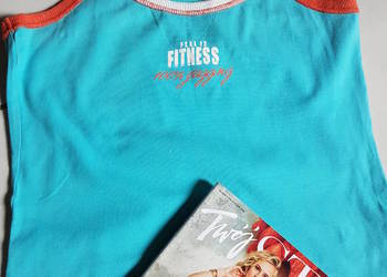 Fitness, top, bokserka, koszulka, bluzka, wiczenia, sportowa
