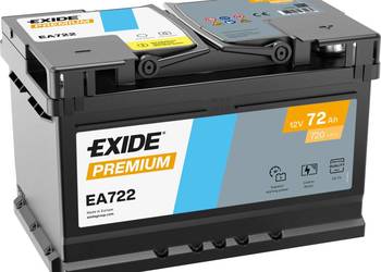 Akumulator 72Ah 720A PRAWY PLUS Exide Premium EA722