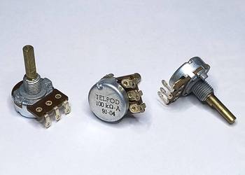Potencjometr 100kA oś 4mm Unitra TELPOD _20mm