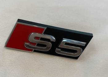 NOWY znaczek emblemat S5 srebrny na przód na grill logo