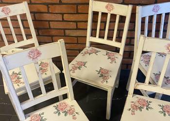 stare krzesło po renowacji decoupage